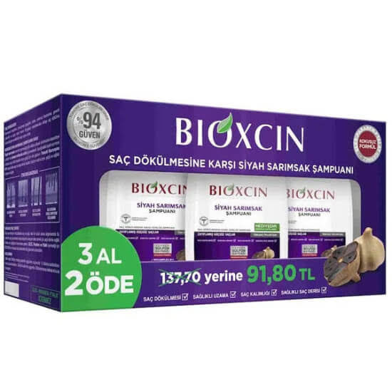 Bioxcin Siyah Sarımsaklı 3 al 2 öde Şampuan